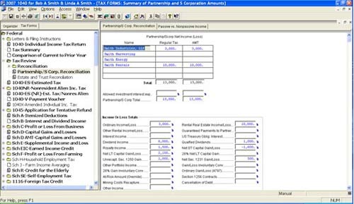 GoSystem Tax RS's tax review process (screenshot)