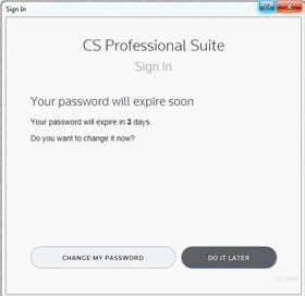 Desktop password expiration reminder