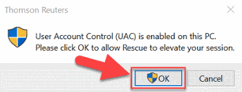 user account control prompt
