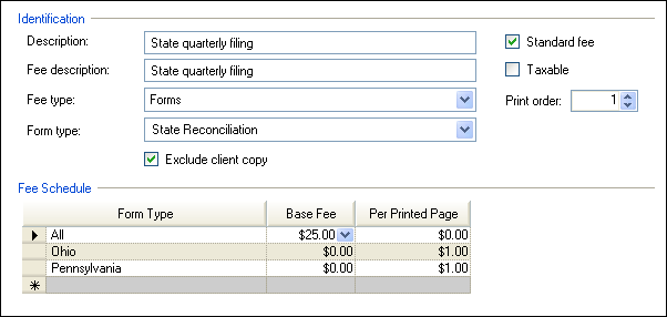 Billing forms State ex
