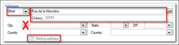 Foreign address in Vendors screen