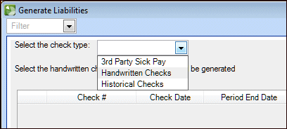 Select the check type