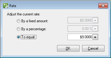 Rate dialog