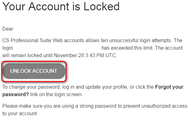 Unlock email