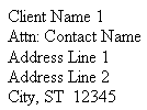 Address with contact name