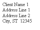 Address with client name