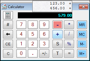 TenKey Mode calculator