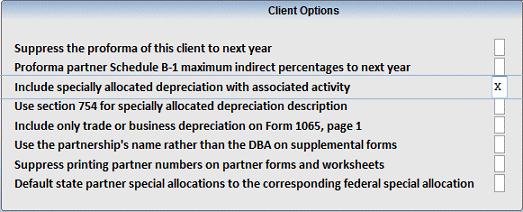 Include allocated depreciation with associated activity